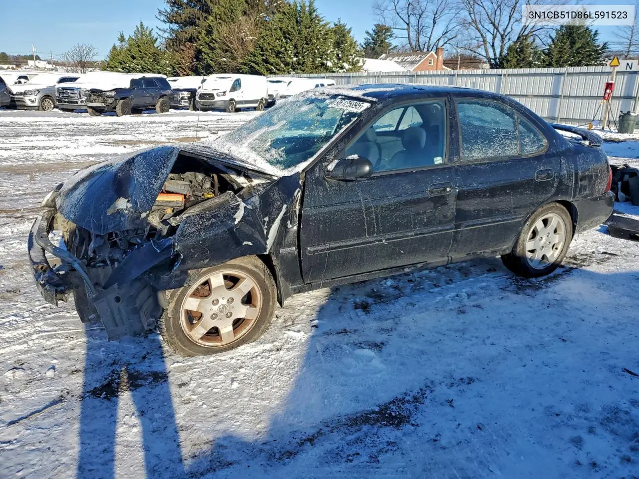 3N1CB51D86L591523 2006 Nissan Sentra 1.8