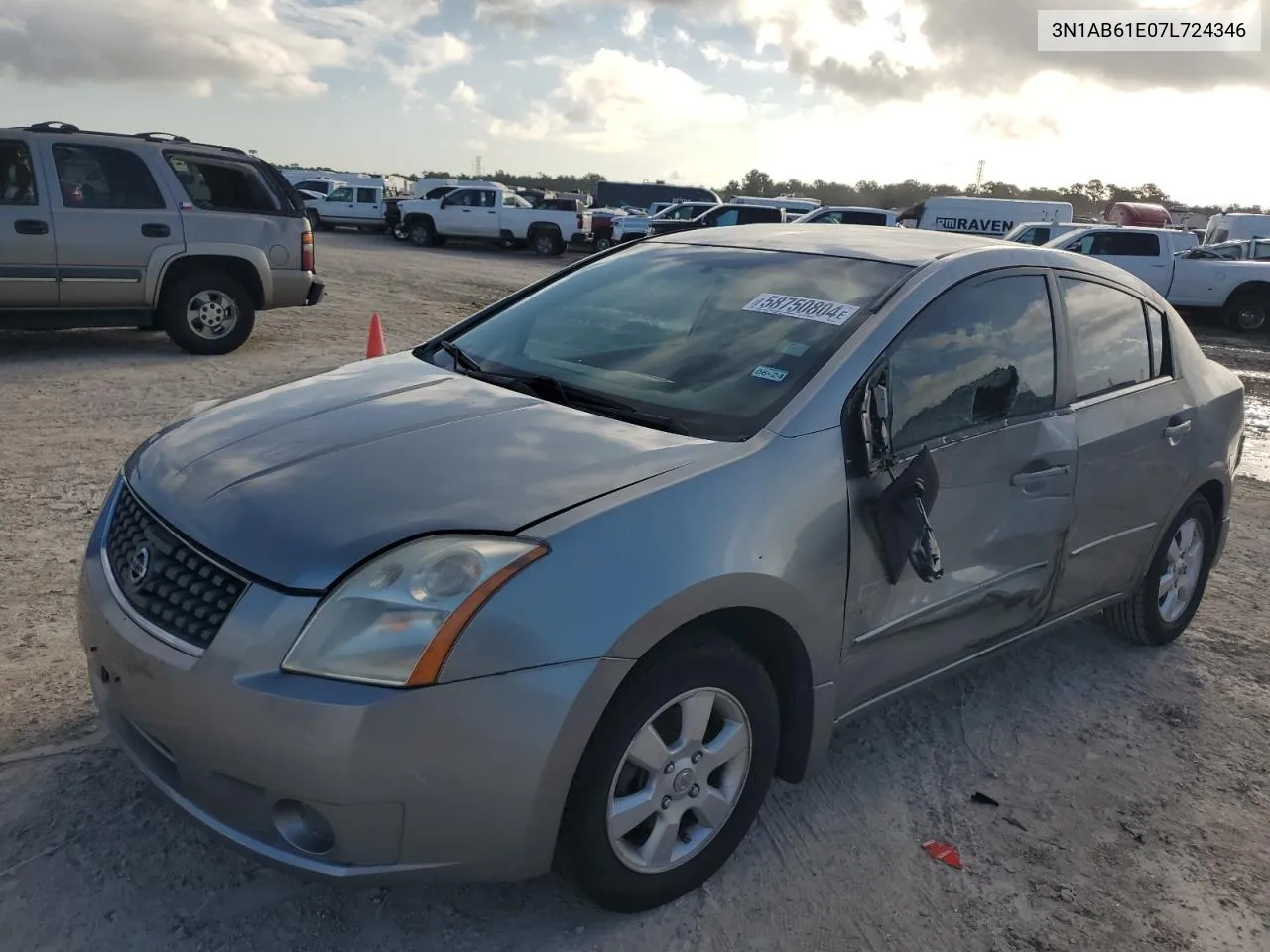 2007 Nissan Sentra 2.0 VIN: 3N1AB61E07L724346 Lot: 58750804