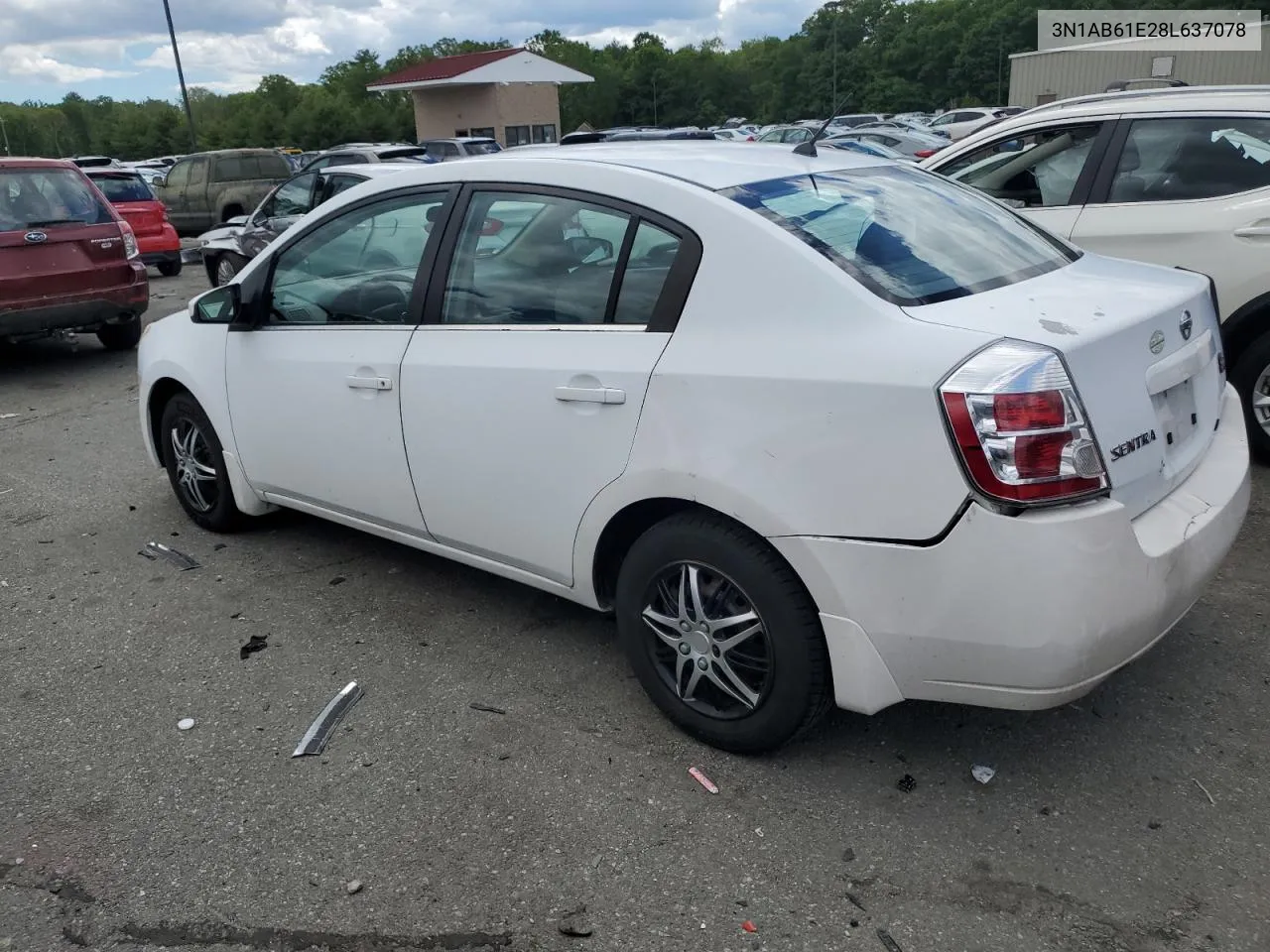 2008 Nissan Sentra 2.0 VIN: 3N1AB61E28L637078 Lot: 57264754