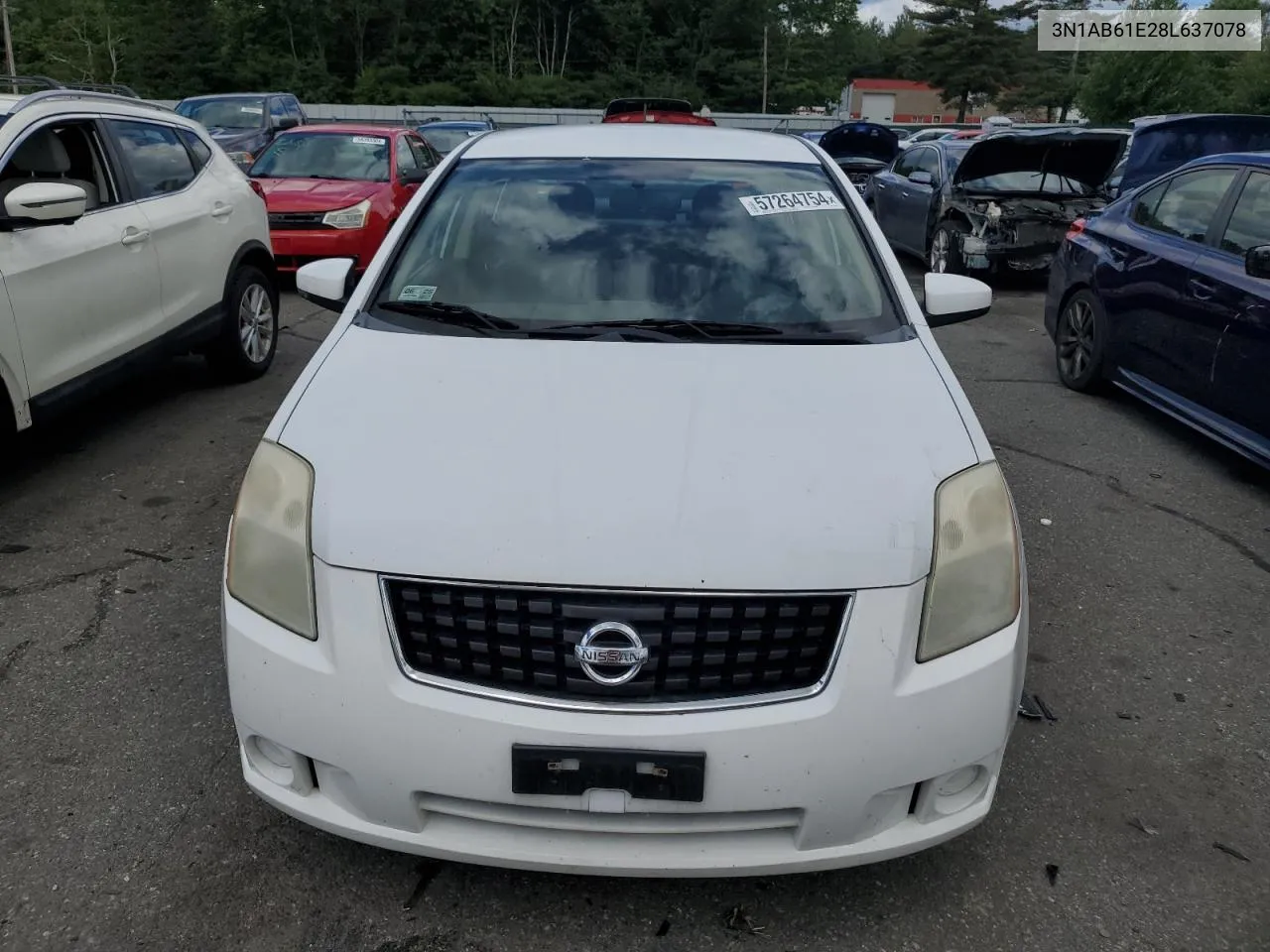 2008 Nissan Sentra 2.0 VIN: 3N1AB61E28L637078 Lot: 57264754