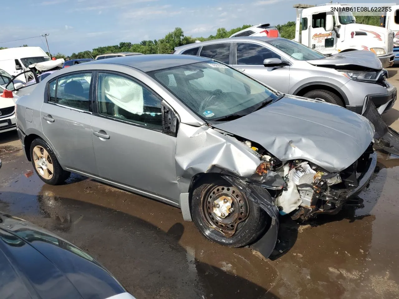 2008 Nissan Sentra 2.0 VIN: 3N1AB61E08L622255 Lot: 58230704