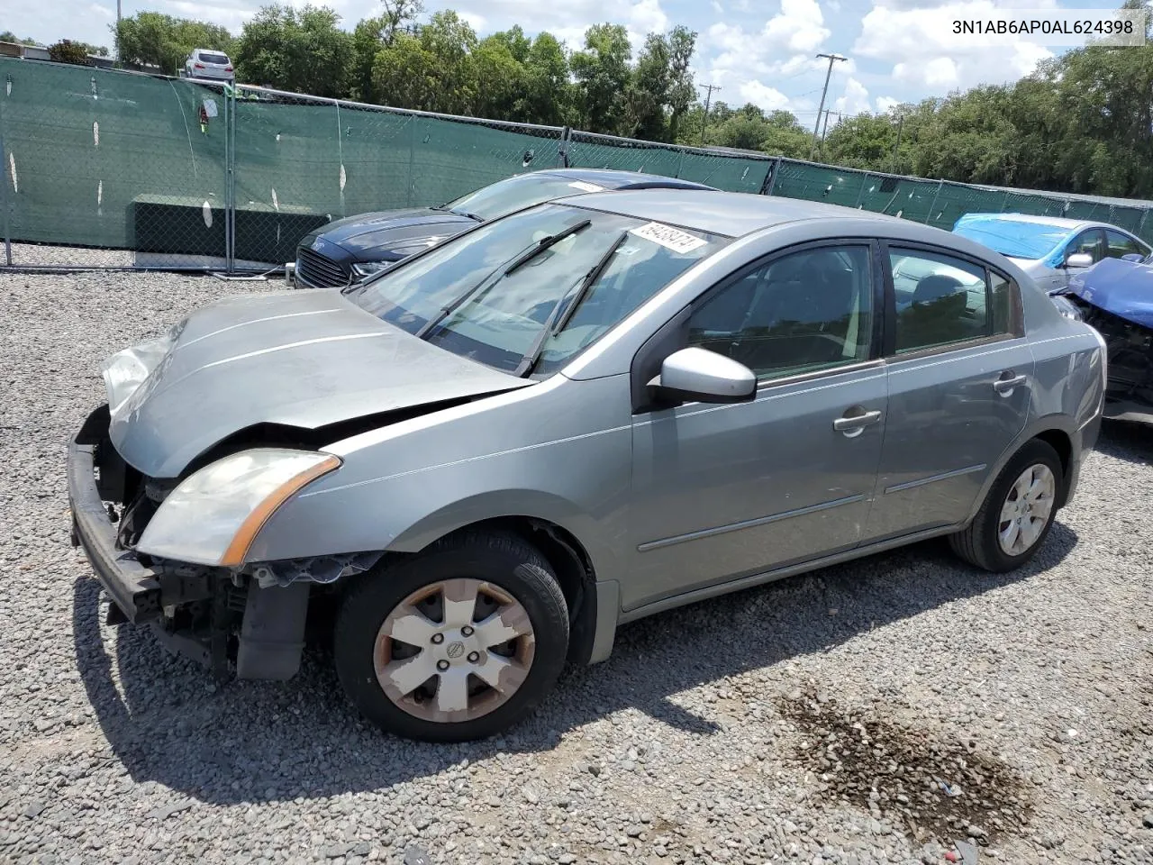 2010 Nissan Sentra 2.0 VIN: 3N1AB6AP0AL624398 Lot: 59438474