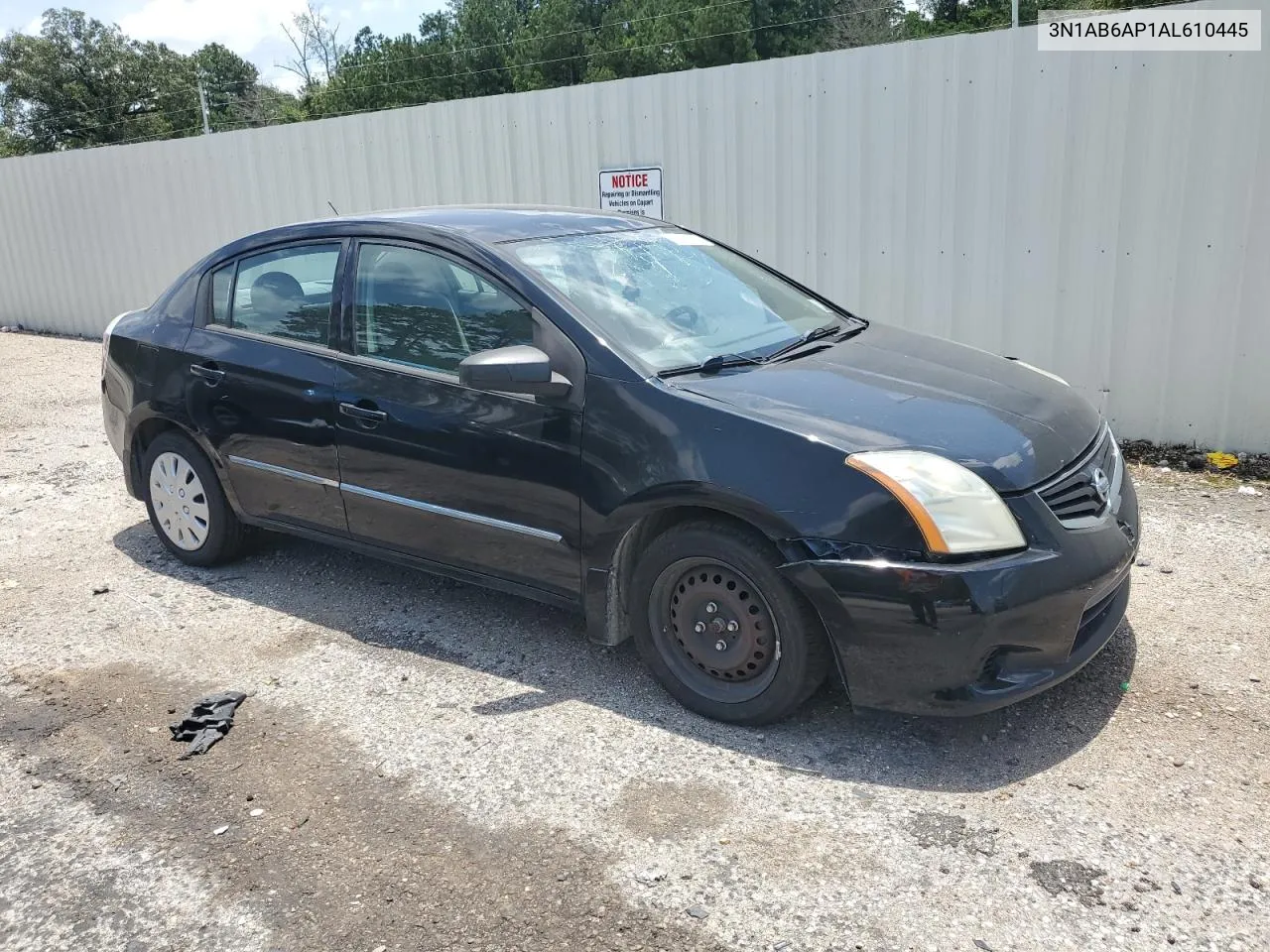 2010 Nissan Sentra 2.0 VIN: 3N1AB6AP1AL610445 Lot: 61206924