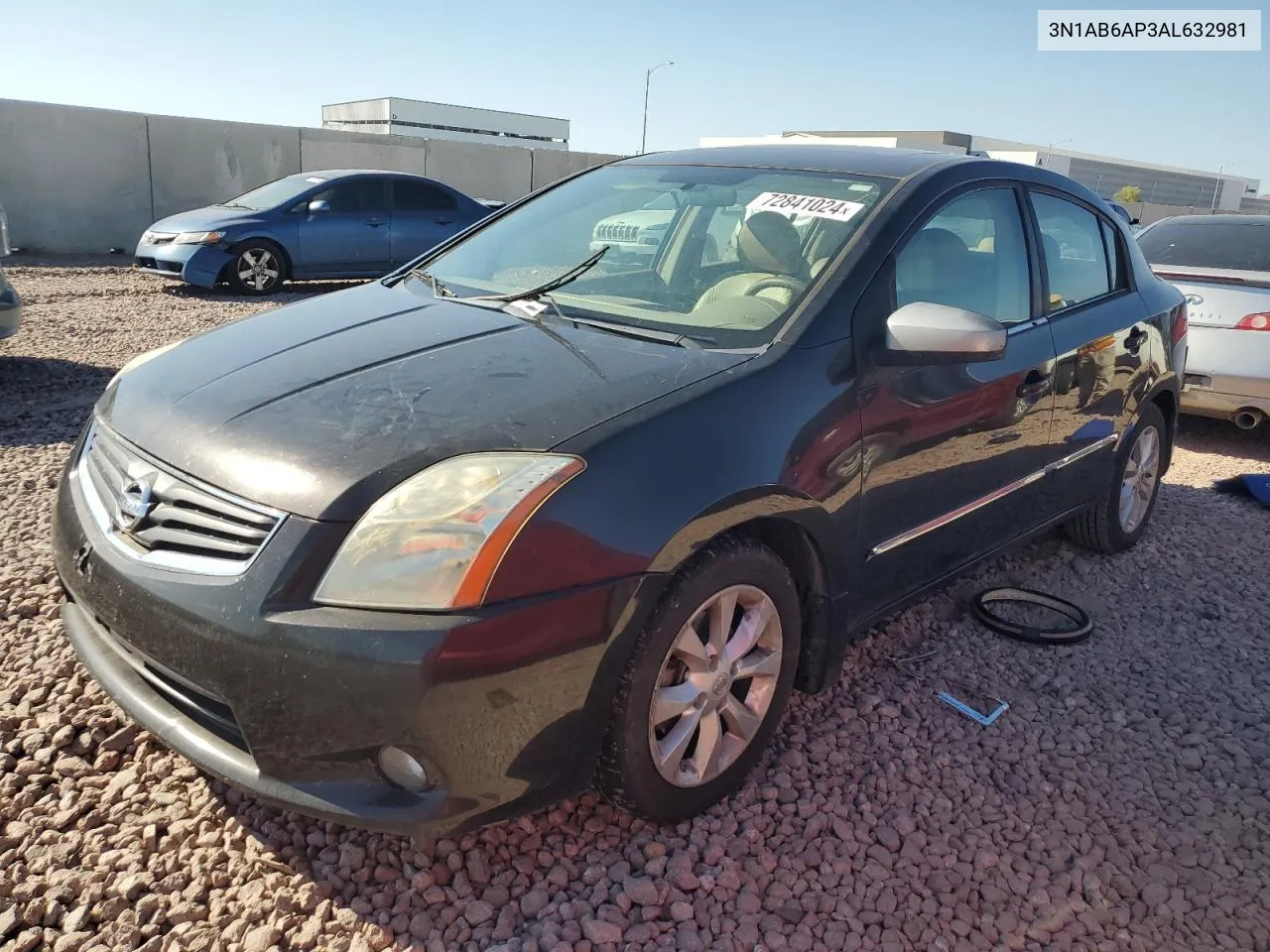 2010 Nissan Sentra 2.0 VIN: 3N1AB6AP3AL632981 Lot: 72841024