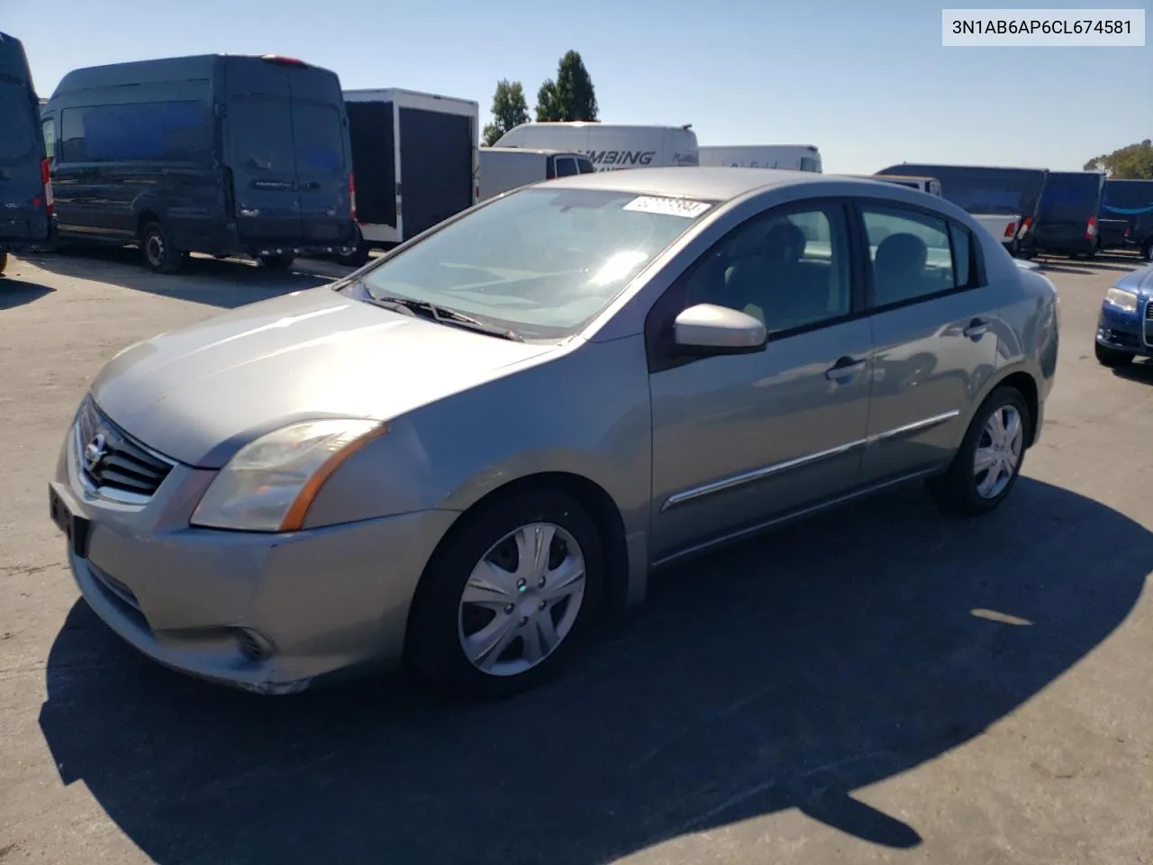 2012 Nissan Sentra 2.0 VIN: 3N1AB6AP6CL674581 Lot: 62309894