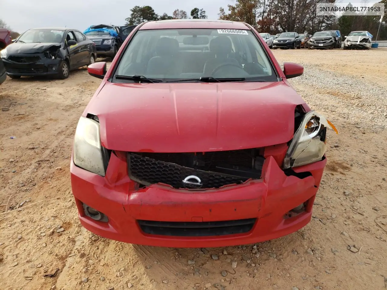 3N1AB6AP8CL771958 2012 Nissan Sentra 2.0