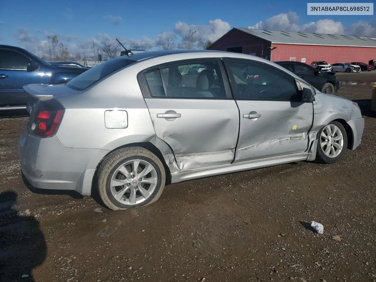 3N1AB6AP8CL698512 2012 Nissan Sentra 2.0