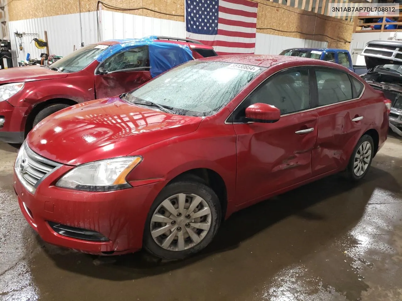 2013 Nissan Sentra S VIN: 3N1AB7AP7DL708812 Lot: 55130854