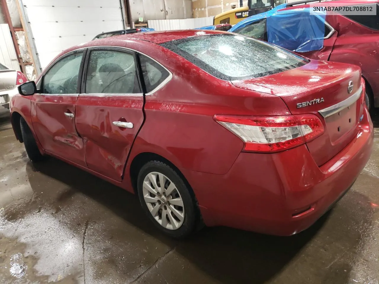 2013 Nissan Sentra S VIN: 3N1AB7AP7DL708812 Lot: 55130854