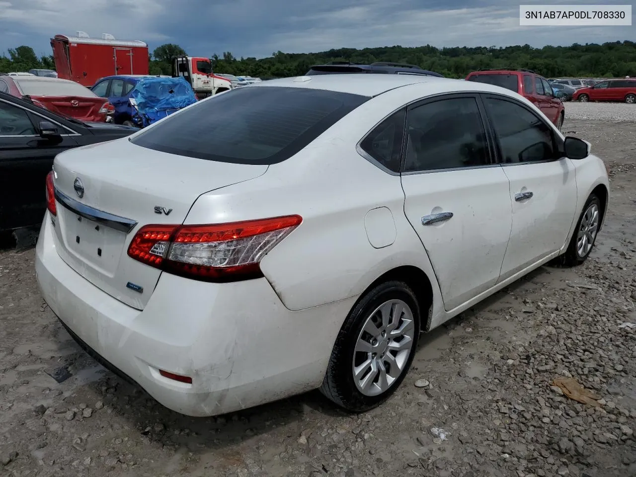 2013 Nissan Sentra S VIN: 3N1AB7AP0DL708330 Lot: 59774124