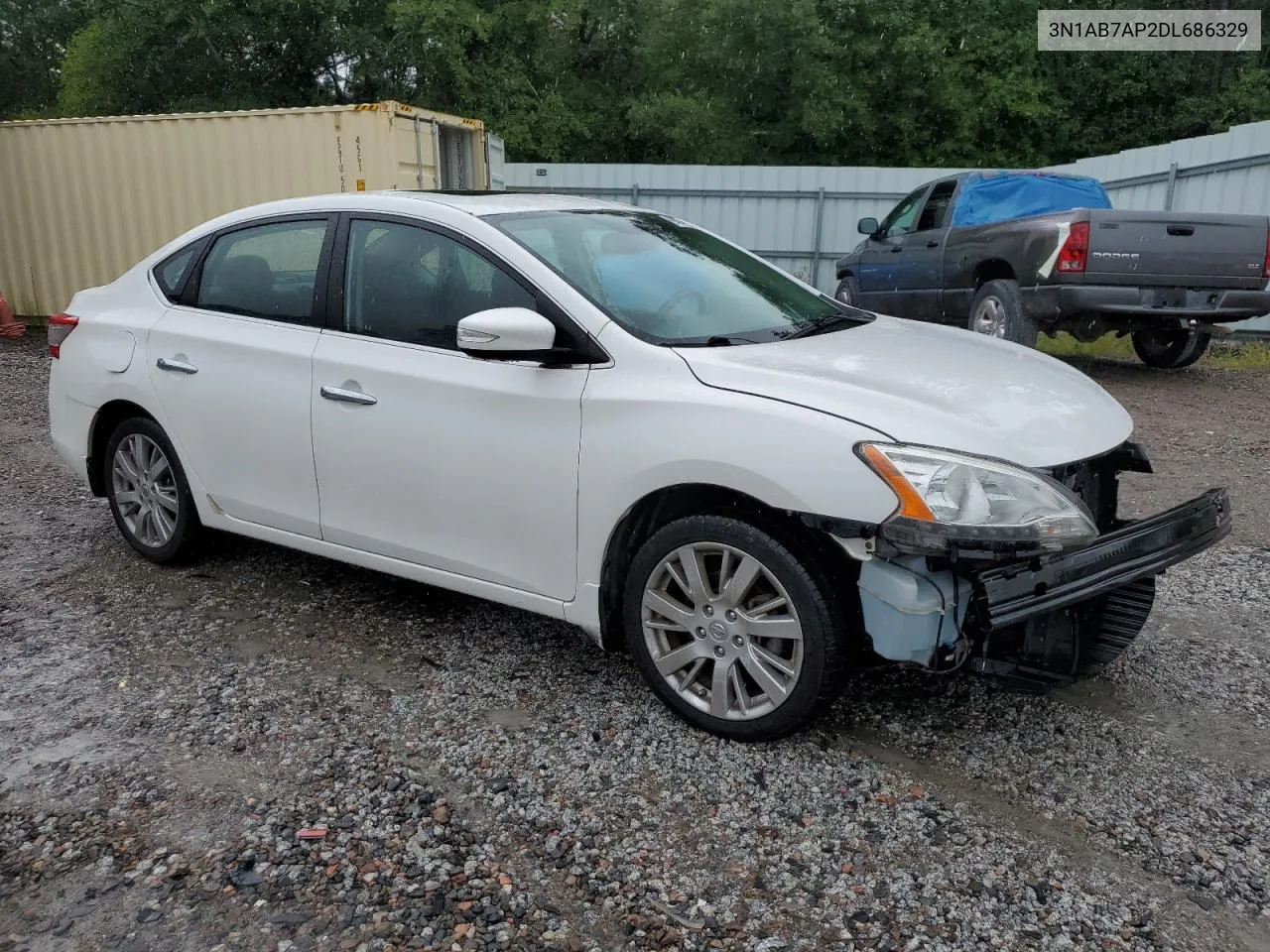 2013 Nissan Sentra S VIN: 3N1AB7AP2DL686329 Lot: 66376394