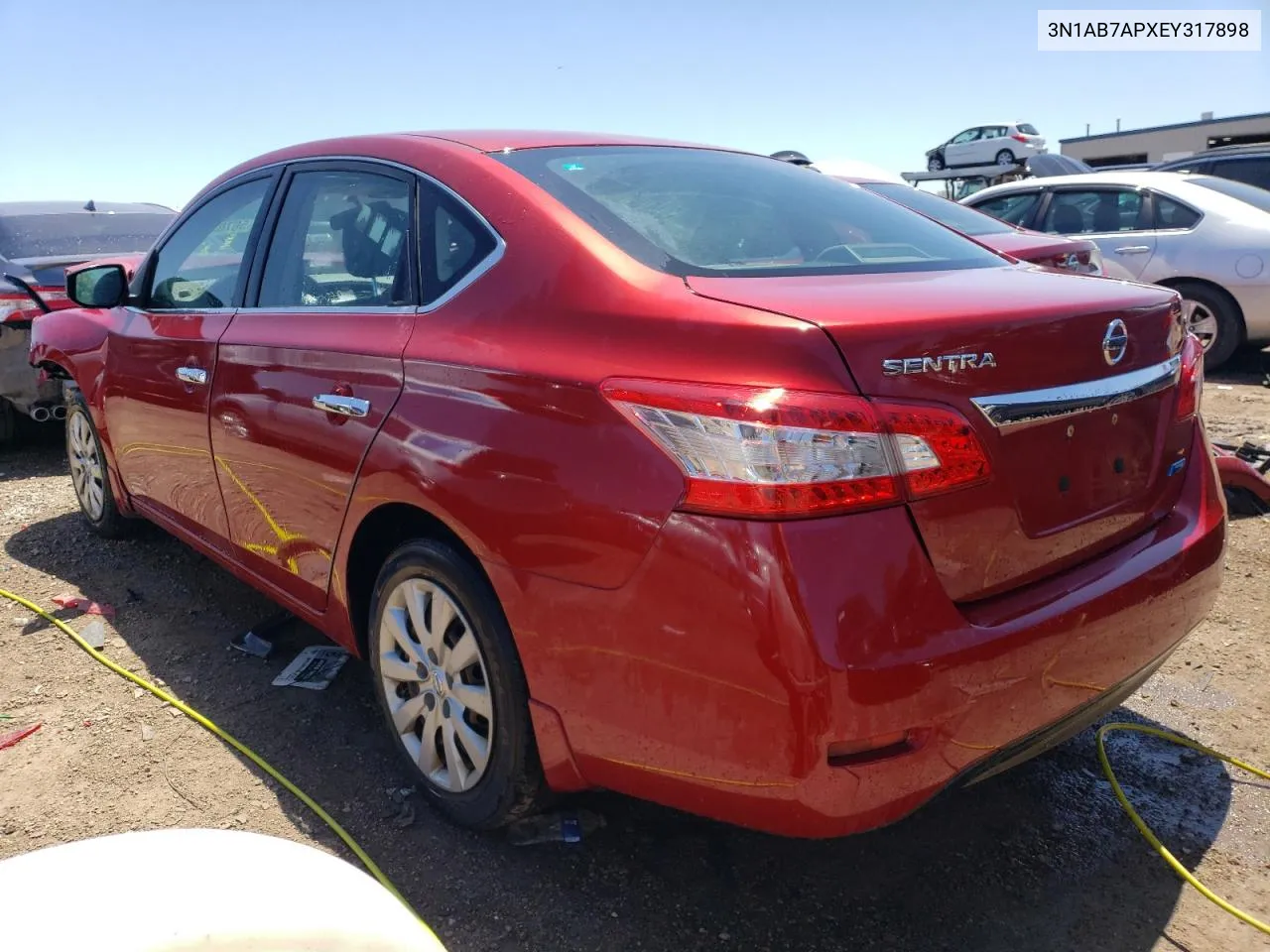 2014 Nissan Sentra S VIN: 3N1AB7APXEY317898 Lot: 56703594