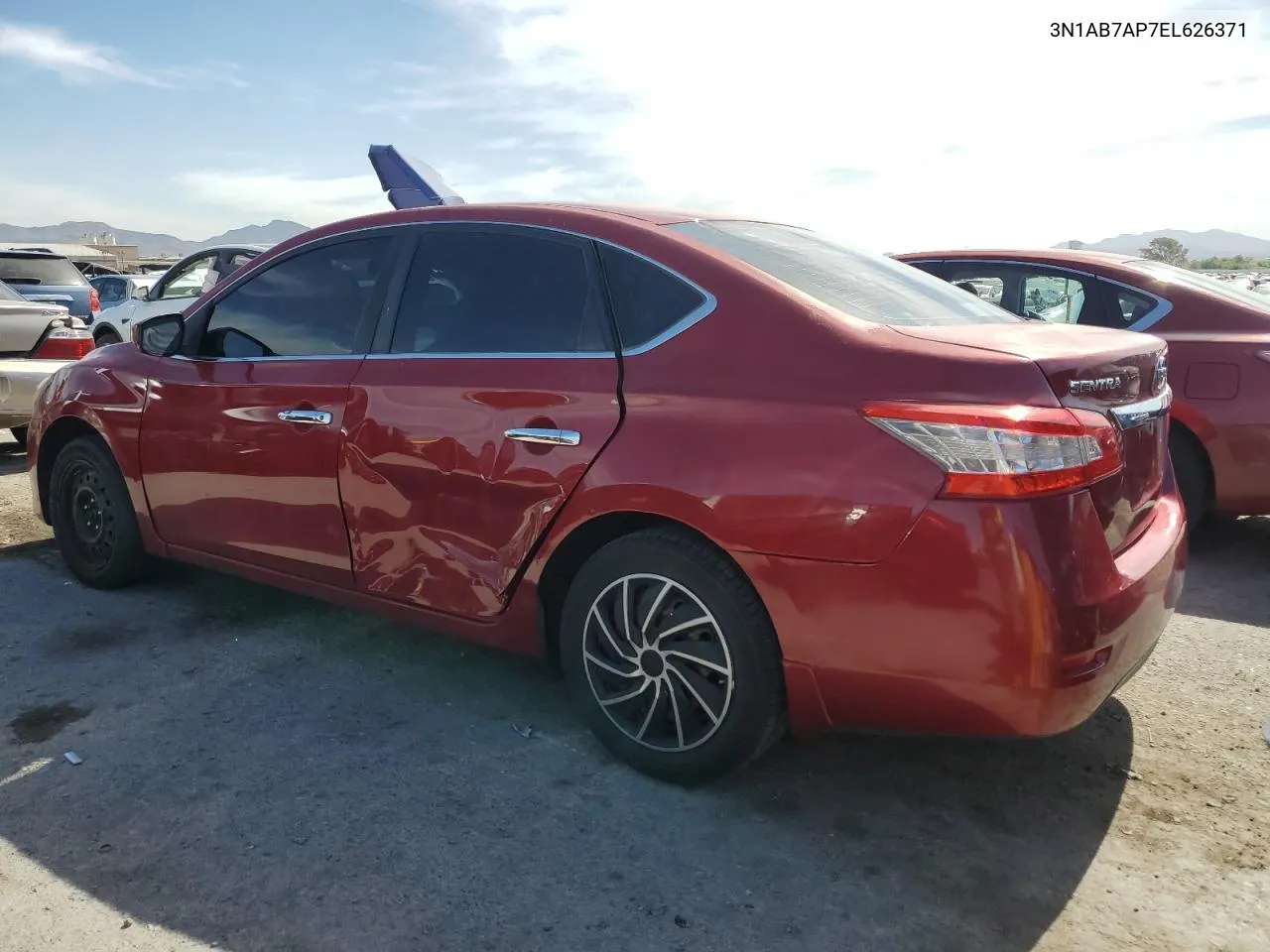 2014 Nissan Sentra S VIN: 3N1AB7AP7EL626371 Lot: 57278804