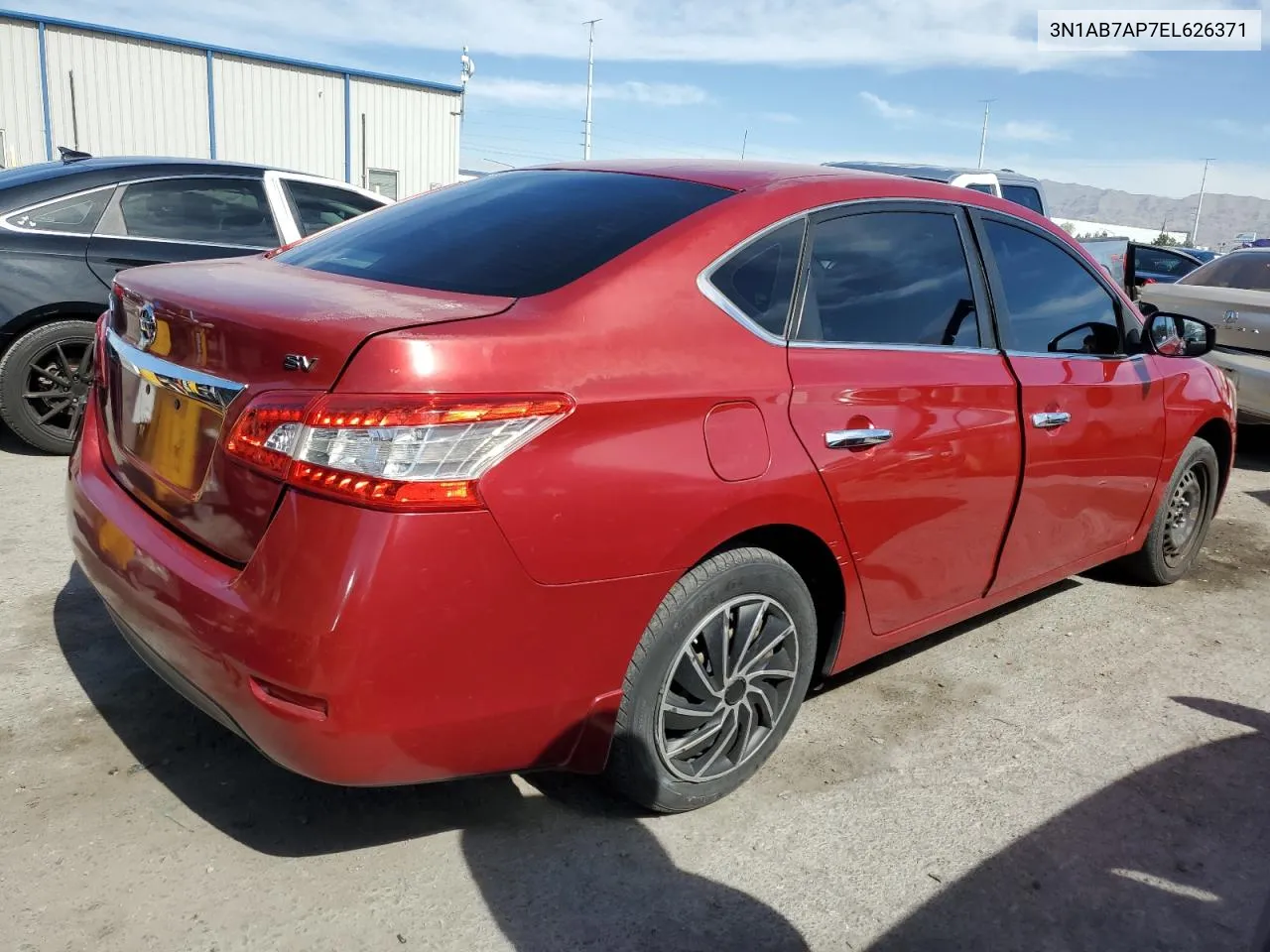 2014 Nissan Sentra S VIN: 3N1AB7AP7EL626371 Lot: 57278804