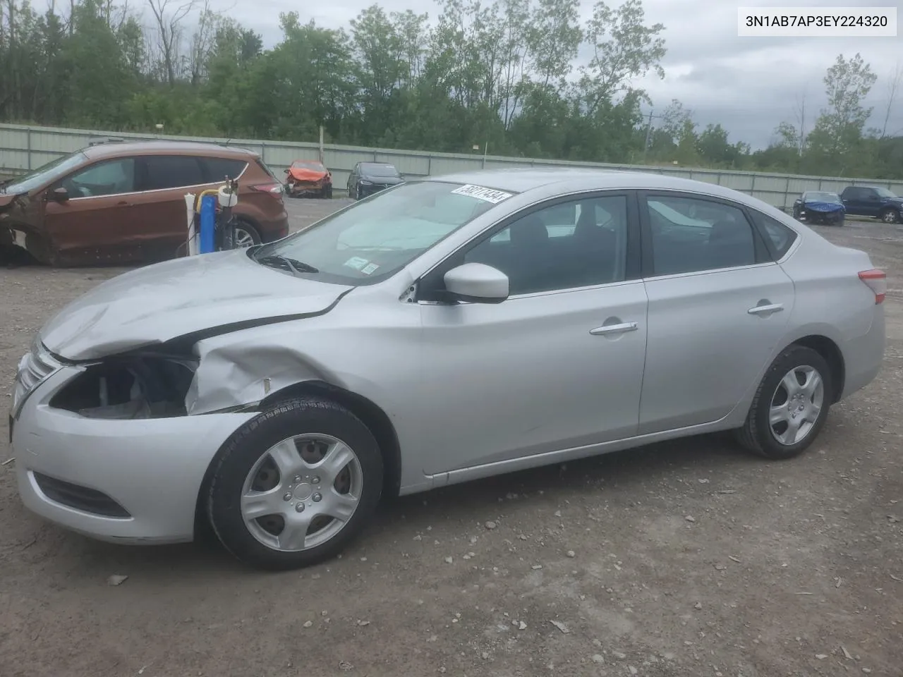 2014 Nissan Sentra S VIN: 3N1AB7AP3EY224320 Lot: 58217434