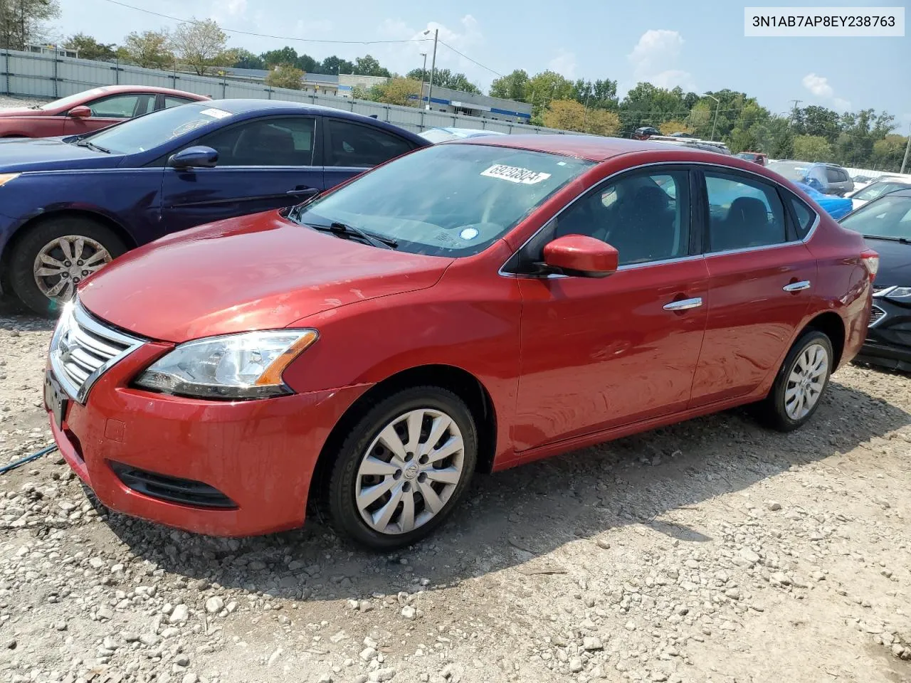 2014 Nissan Sentra S VIN: 3N1AB7AP8EY238763 Lot: 69292804