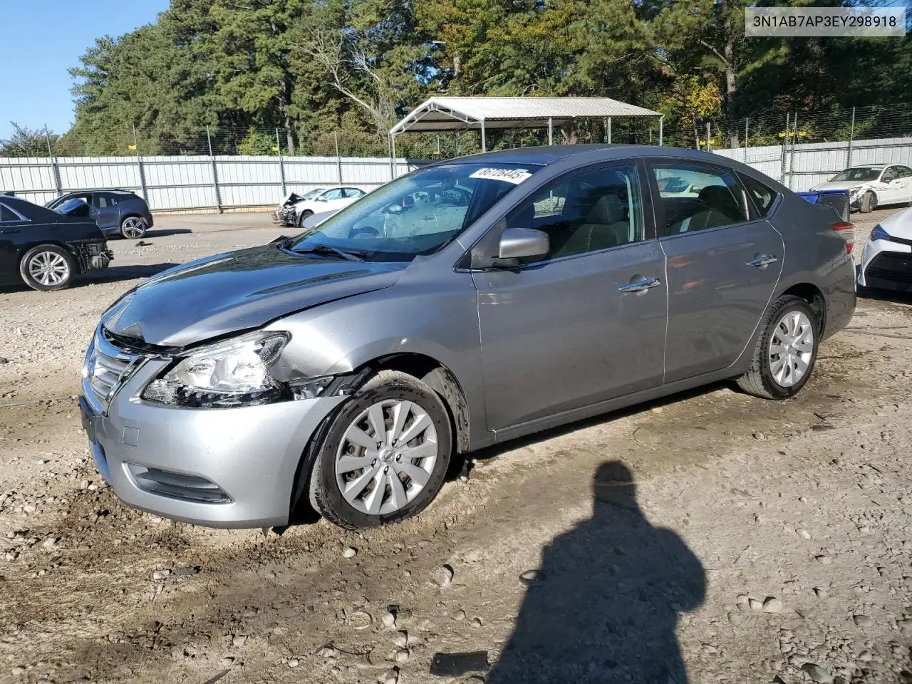 3N1AB7AP3EY298918 2014 Nissan Sentra S