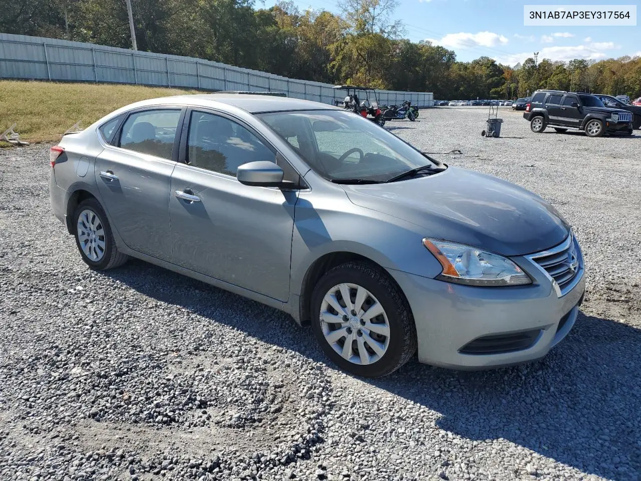 3N1AB7AP3EY317564 2014 Nissan Sentra S