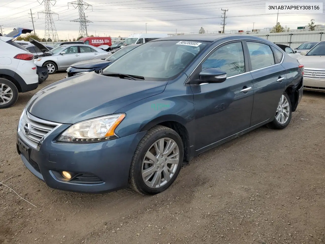 3N1AB7AP9EY308156 2014 Nissan Sentra S