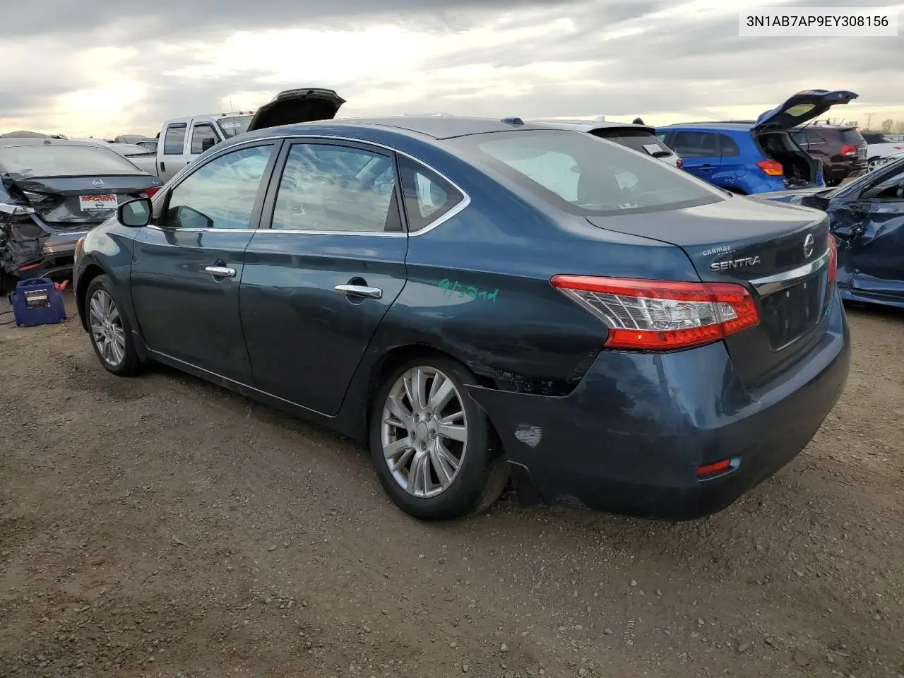 3N1AB7AP9EY308156 2014 Nissan Sentra S