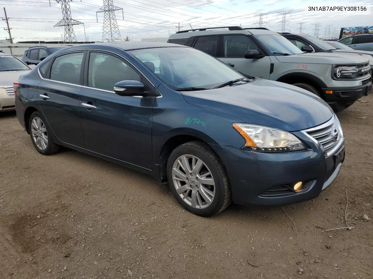 3N1AB7AP9EY308156 2014 Nissan Sentra S