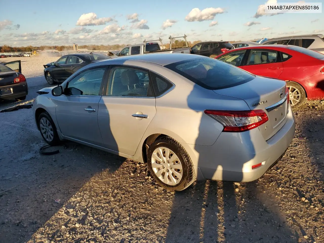1N4AB7APXEN850186 2014 Nissan Sentra S