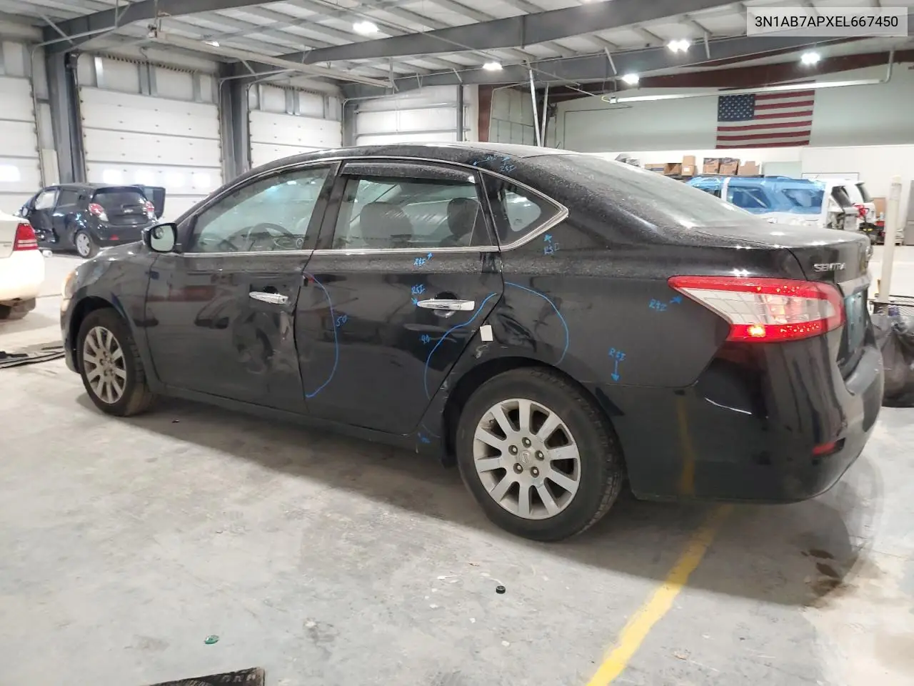 3N1AB7APXEL667450 2014 Nissan Sentra S