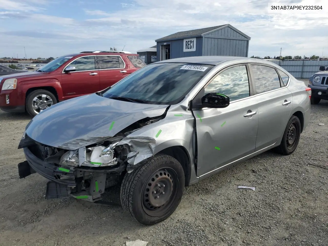 3N1AB7AP9EY232504 2014 Nissan Sentra S