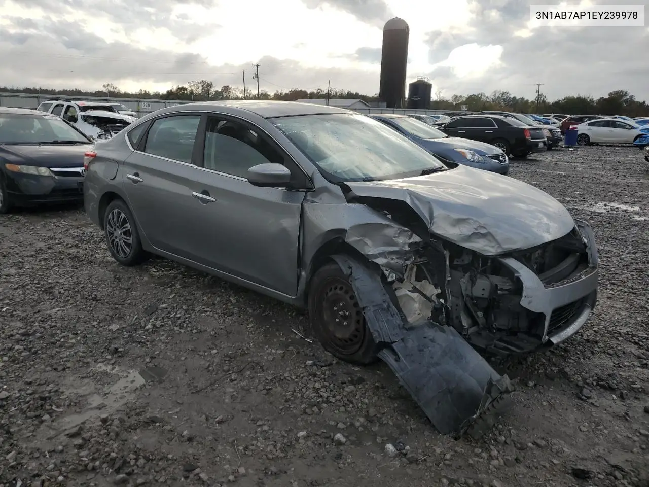 3N1AB7AP1EY239978 2014 Nissan Sentra S