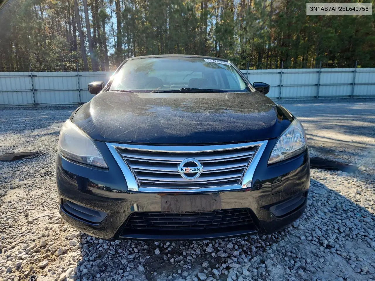 3N1AB7AP2EL640758 2014 Nissan Sentra S