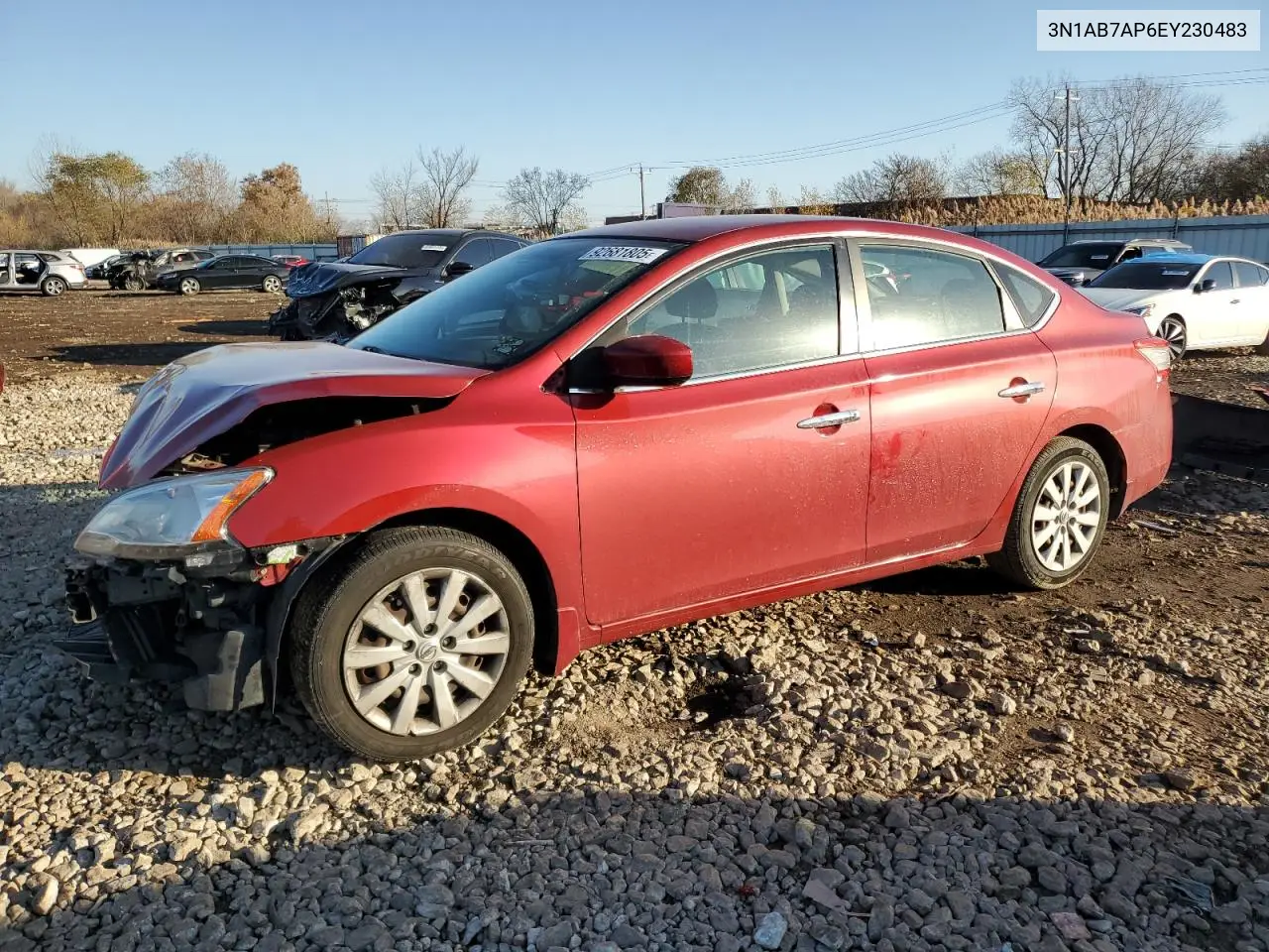 3N1AB7AP6EY230483 2014 Nissan Sentra S