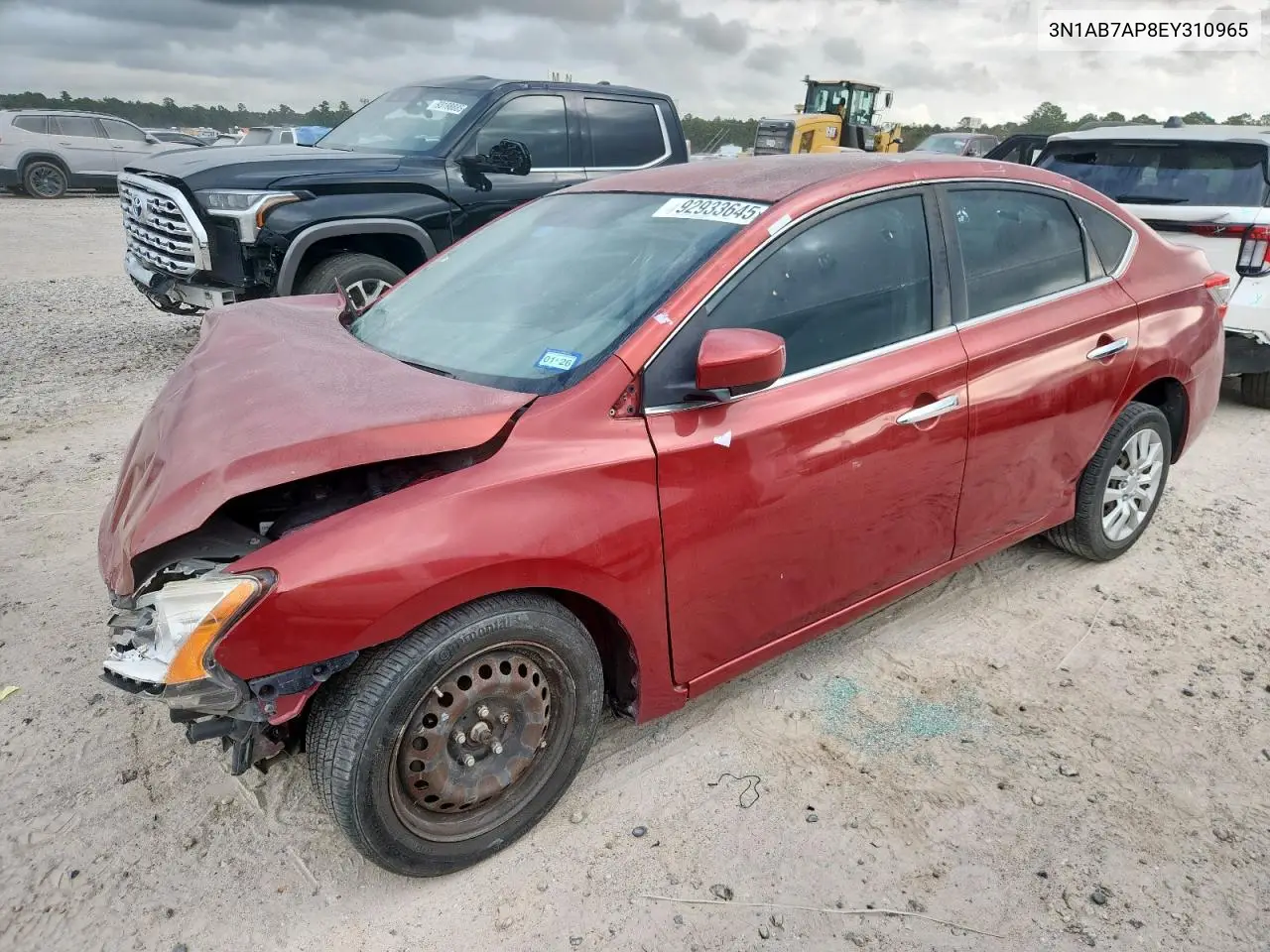 3N1AB7AP8EY310965 2014 Nissan Sentra S