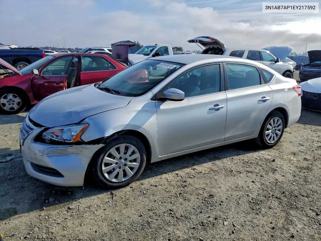 3N1AB7AP1EY217592 2014 Nissan Sentra S