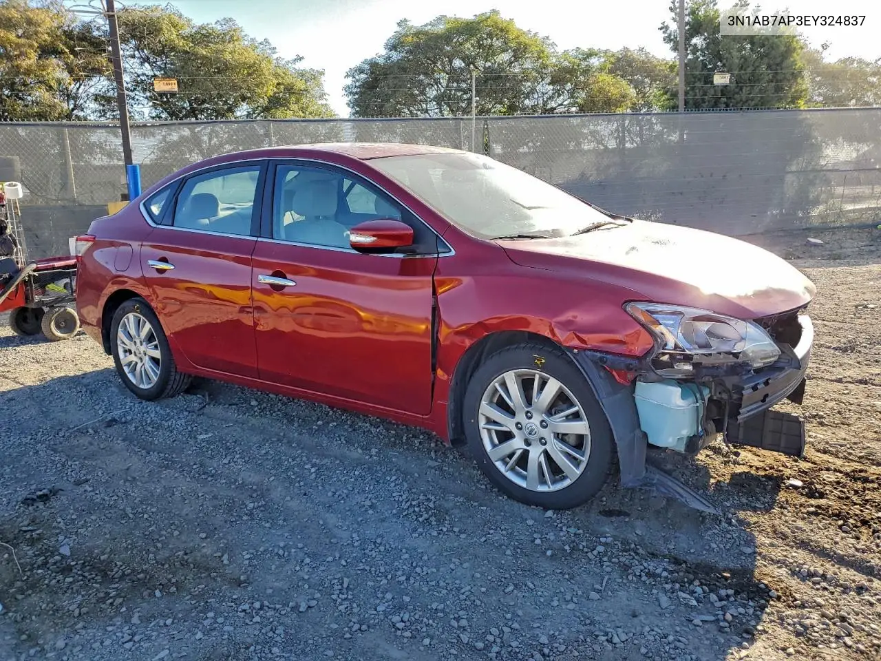 3N1AB7AP3EY324837 2014 Nissan Sentra S