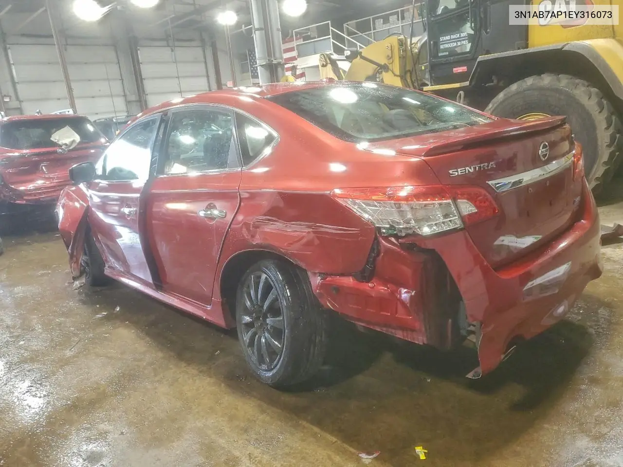 3N1AB7AP1EY316073 2014 Nissan Sentra S