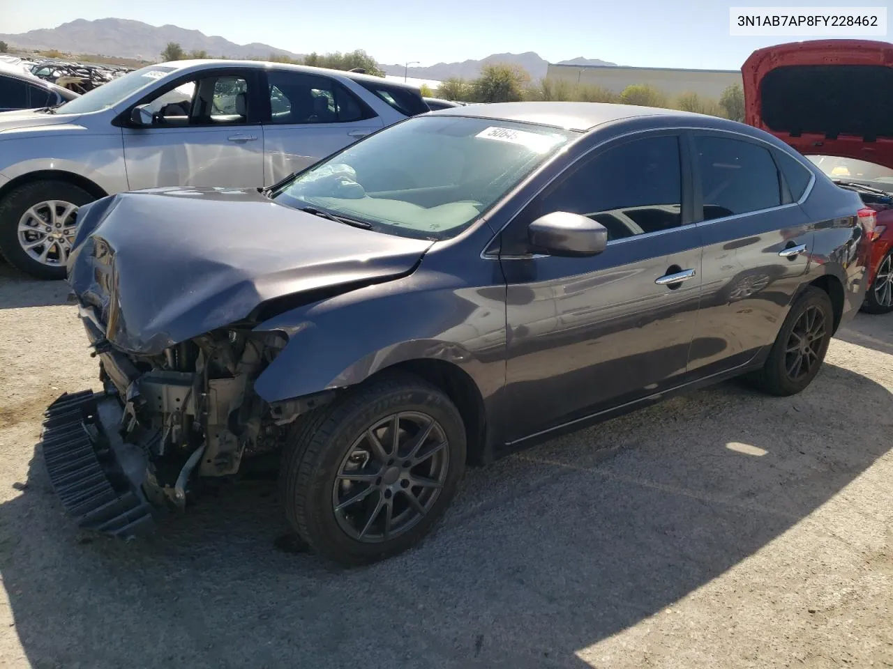 2015 Nissan Sentra S VIN: 3N1AB7AP8FY228462 Lot: 50649124