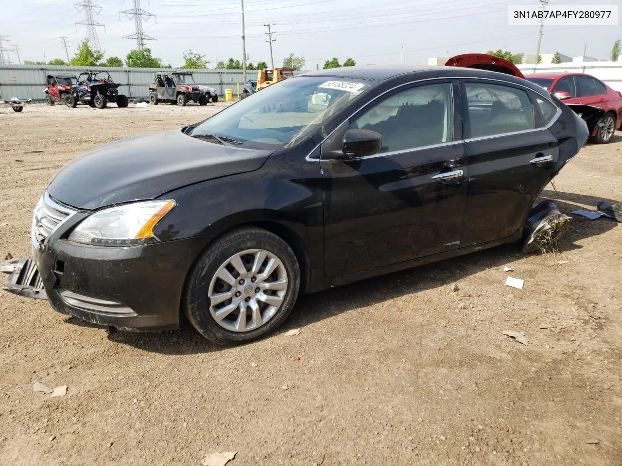 2015 Nissan Sentra S VIN: 3N1AB7AP4FY280977 Lot: 55188224