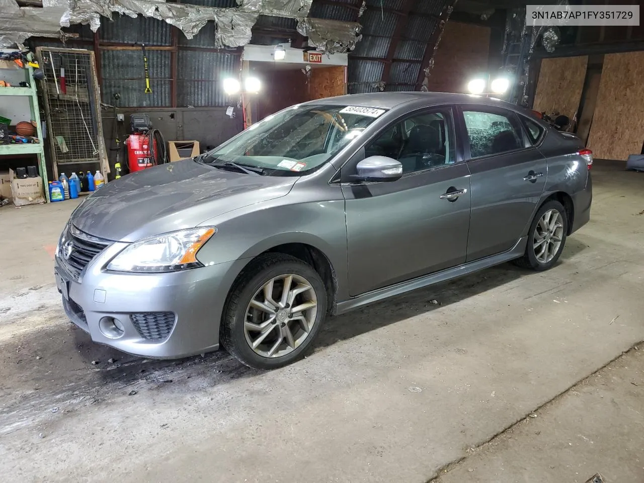 2015 Nissan Sentra S VIN: 3N1AB7AP1FY351729 Lot: 58403574