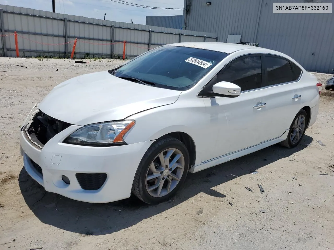 2015 Nissan Sentra S VIN: 3N1AB7AP8FY332160 Lot: 58604964