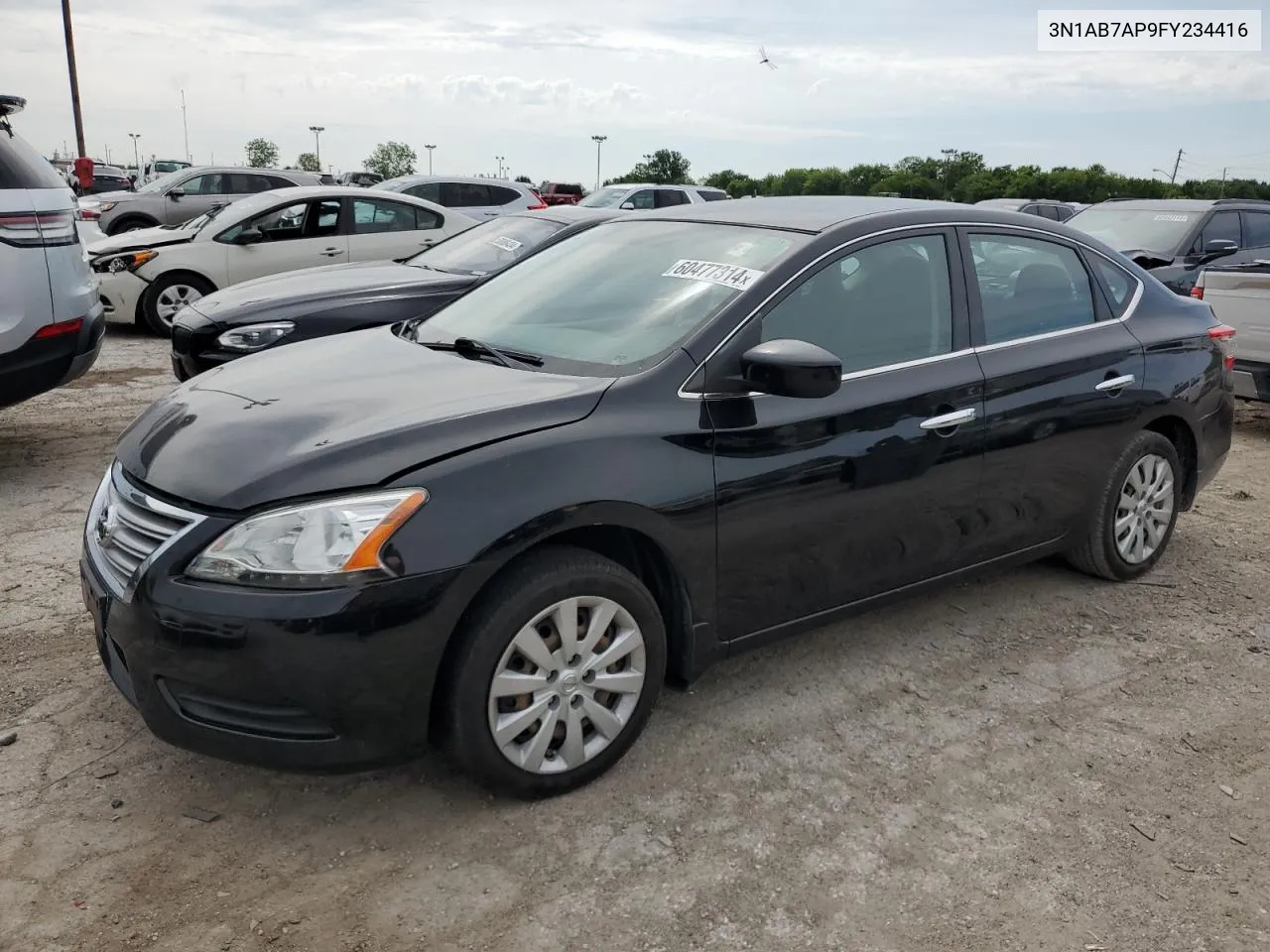 2015 Nissan Sentra S VIN: 3N1AB7AP9FY234416 Lot: 60477314