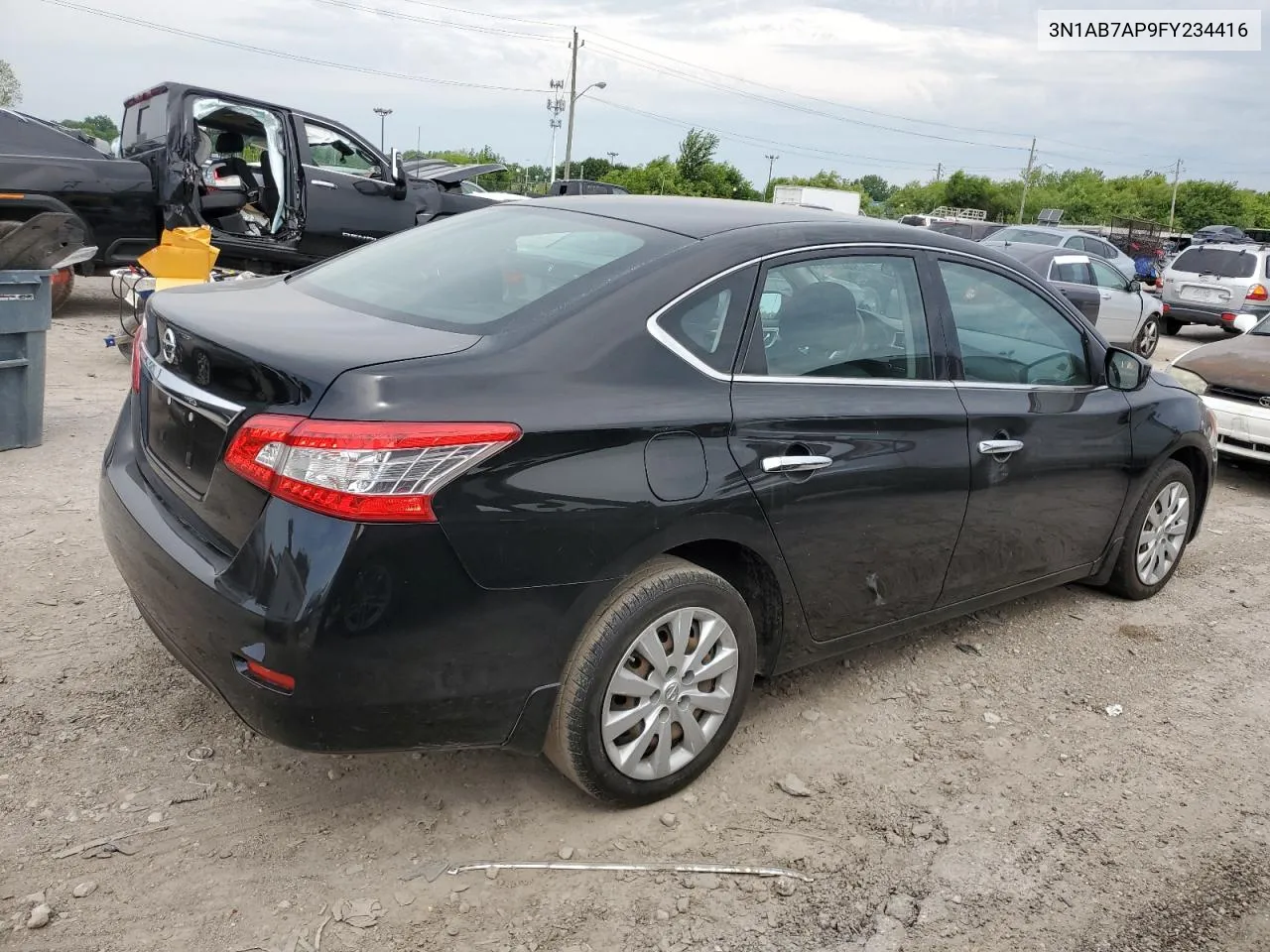 2015 Nissan Sentra S VIN: 3N1AB7AP9FY234416 Lot: 60477314