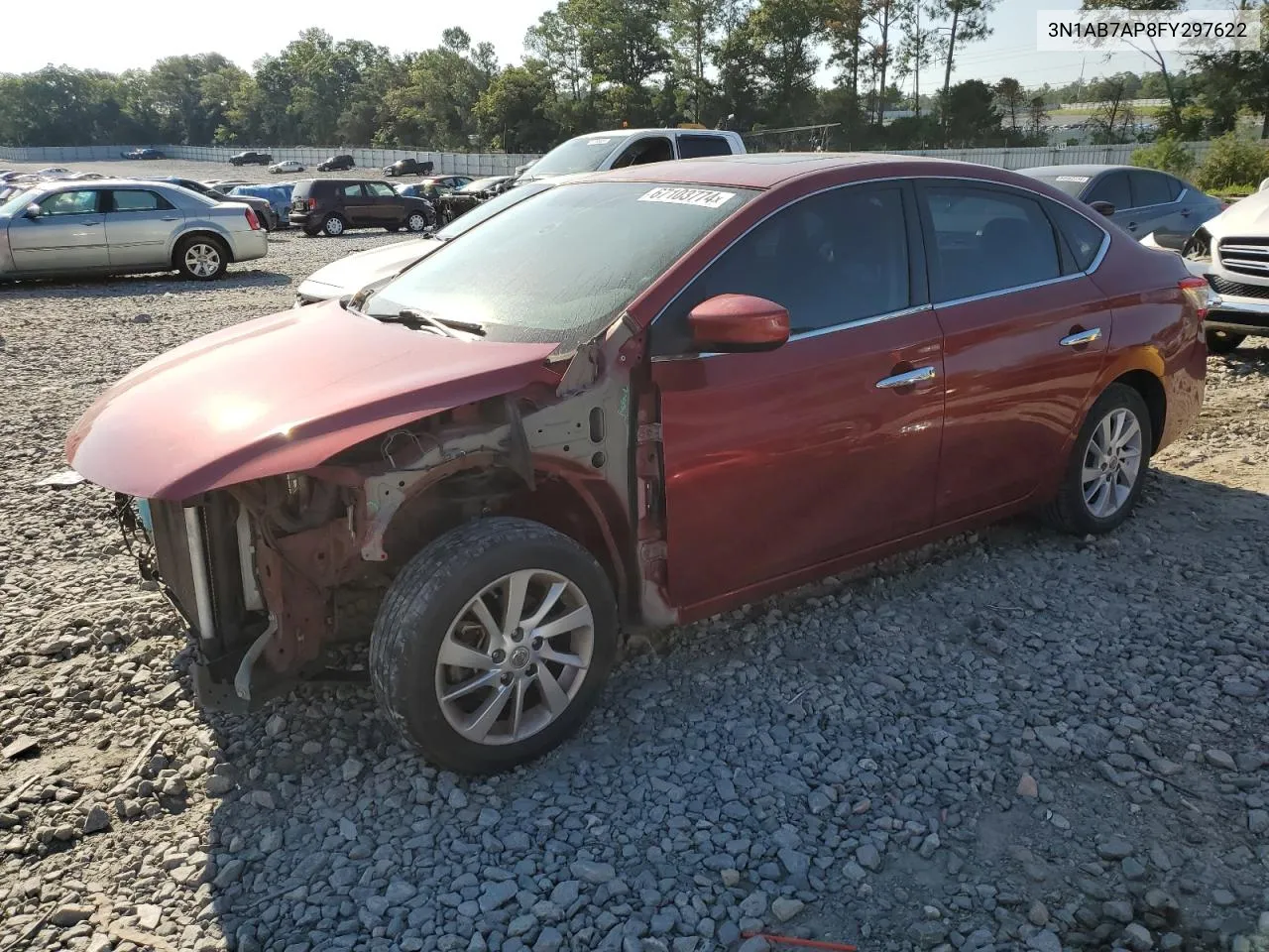 2015 Nissan Sentra S VIN: 3N1AB7AP8FY297622 Lot: 67103774