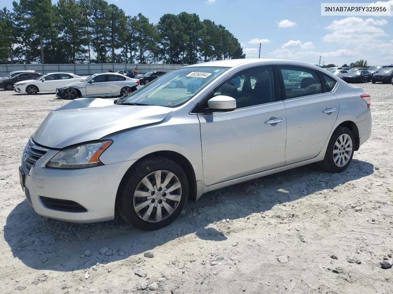 2015 Nissan Sentra S VIN: 3N1AB7AP3FY325956 Lot: 69260594