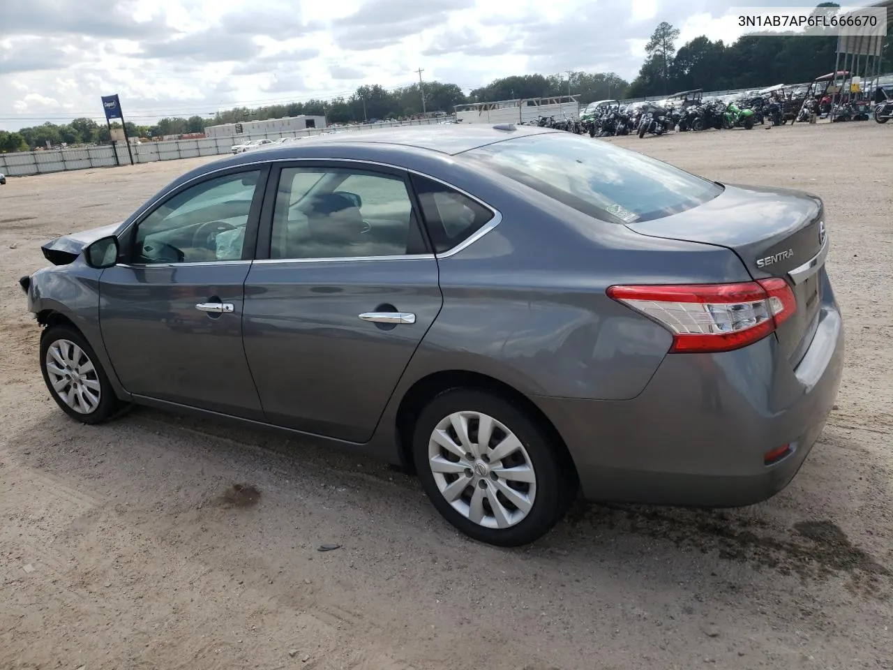 2015 Nissan Sentra S VIN: 3N1AB7AP6FL666670 Lot: 69639624