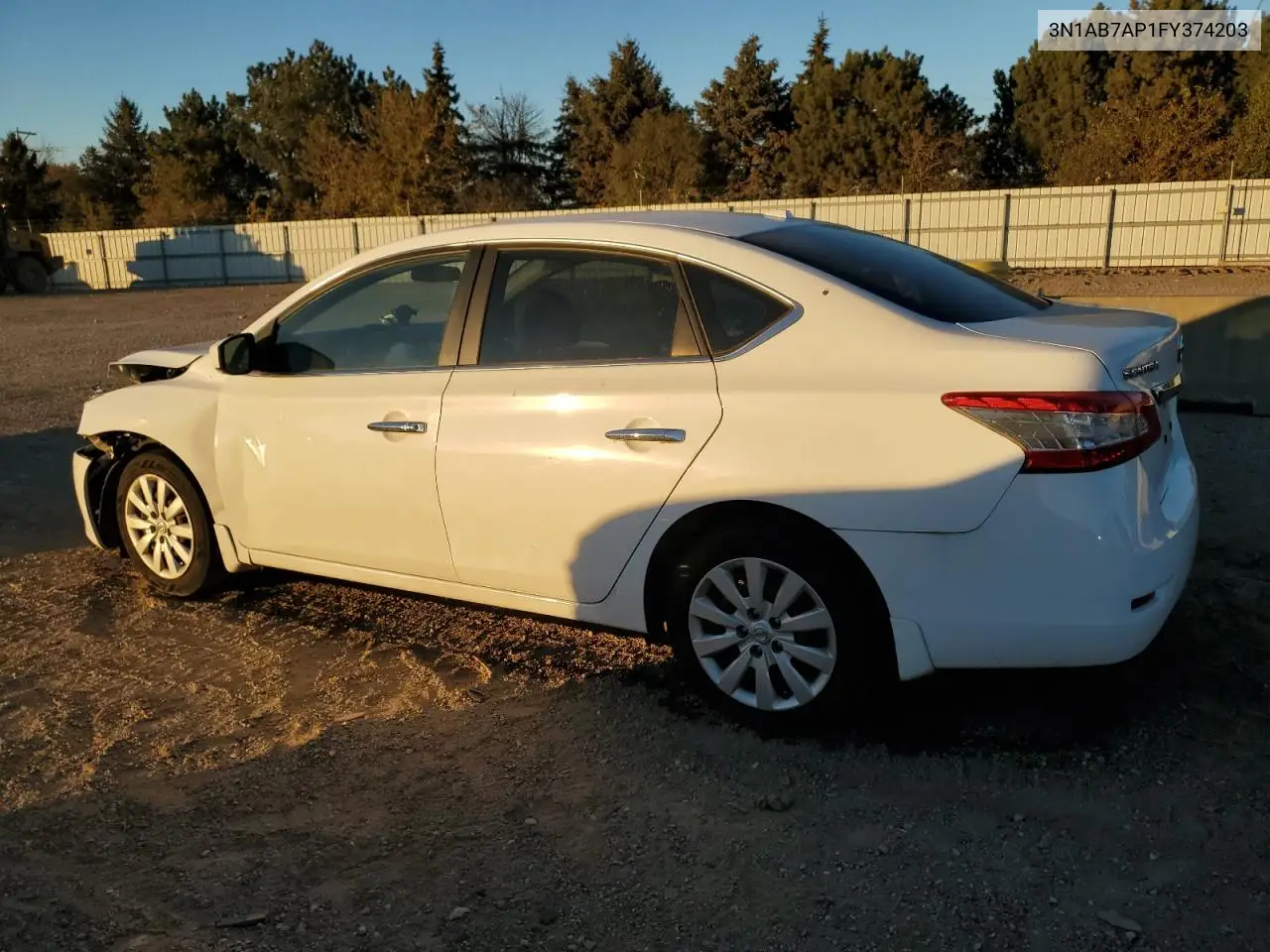 3N1AB7AP1FY374203 2015 Nissan Sentra S