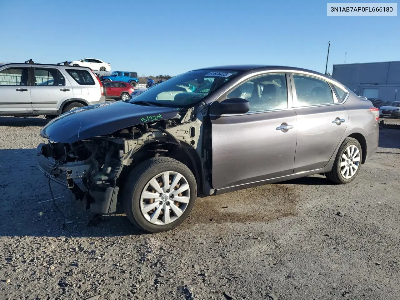 3N1AB7AP0FL666180 2015 Nissan Sentra S