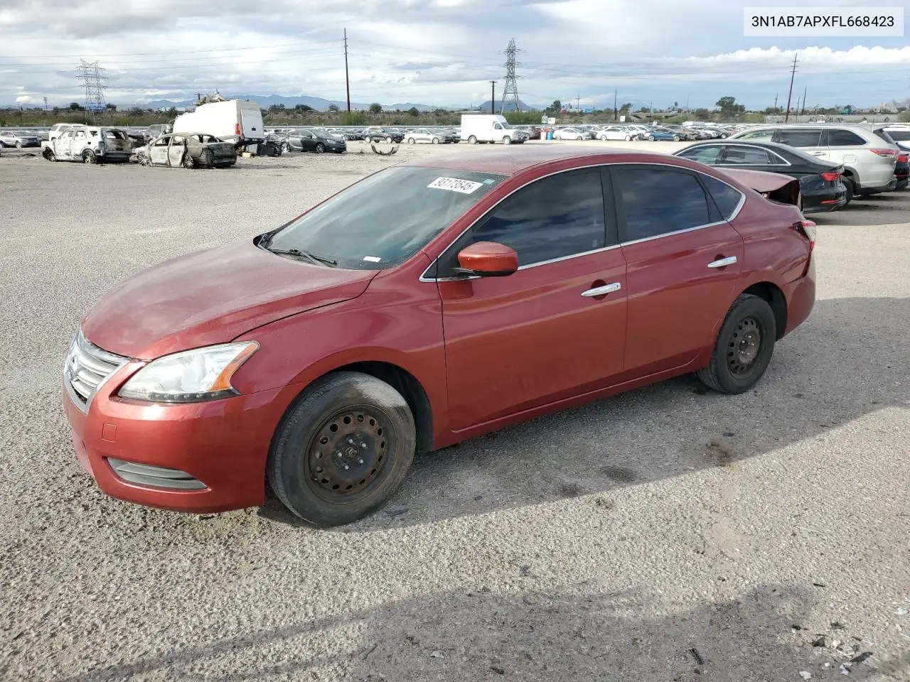 3N1AB7APXFL668423 2015 Nissan Sentra S