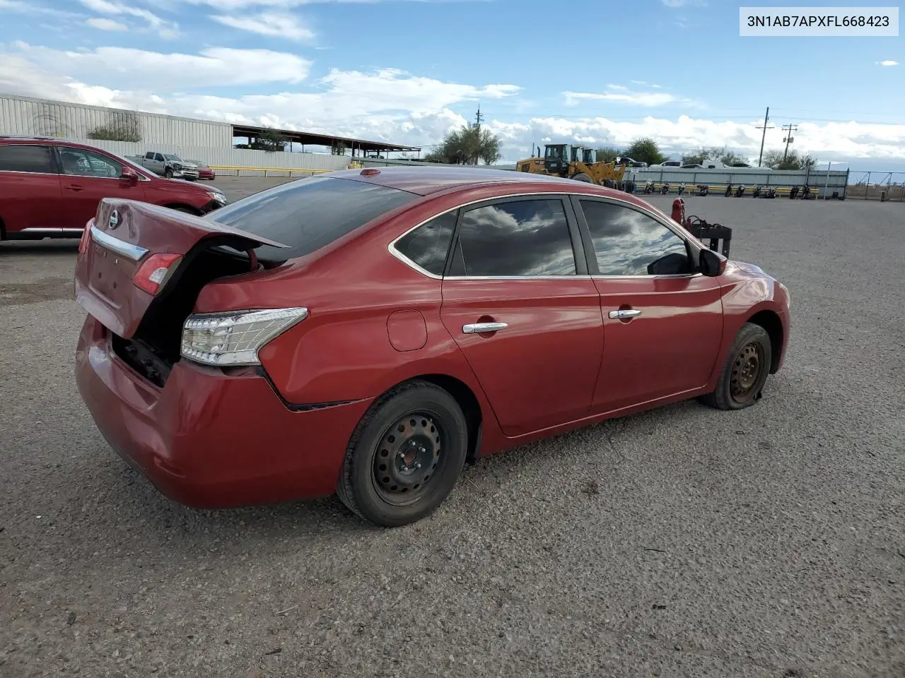 3N1AB7APXFL668423 2015 Nissan Sentra S