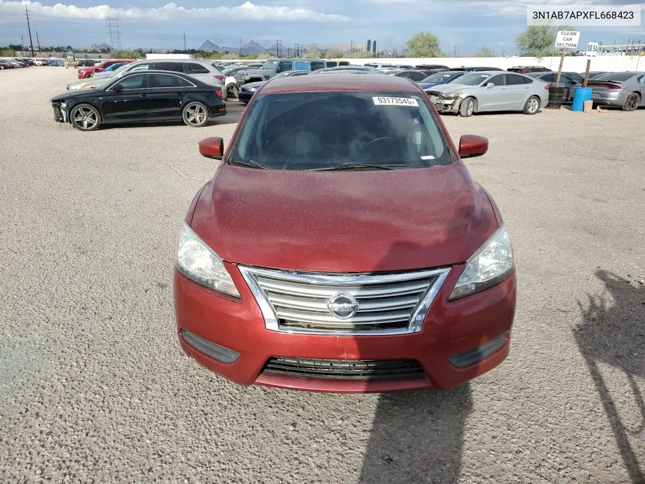 3N1AB7APXFL668423 2015 Nissan Sentra S