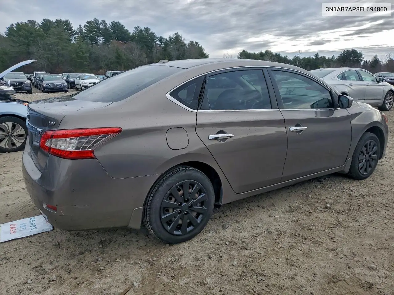 3N1AB7AP8FL694860 2015 Nissan Sentra S